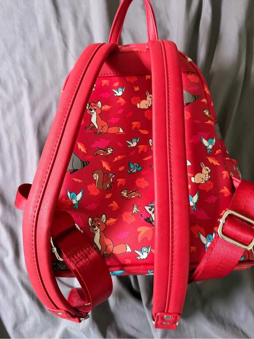 Disney parks loungefly Red Mini Backpack  Park Plaque